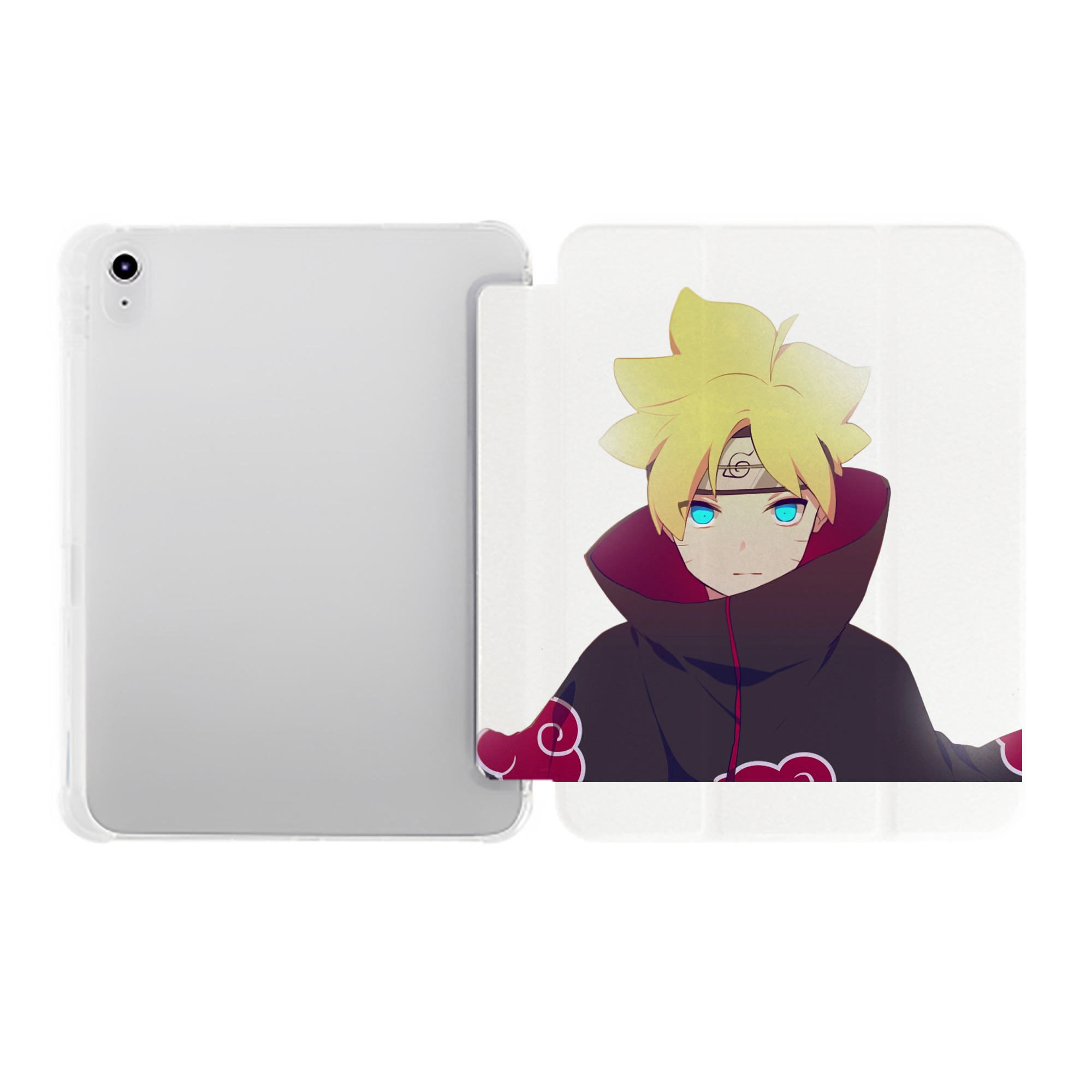 （画像用） NARUTO -ナルト- うずまき ボルト Uzumaki Boruto IPad ケース ペン収納付き 三つ折りスタンド PUレザー×シリコン 対応機種9.5/10.5/10.9インチ